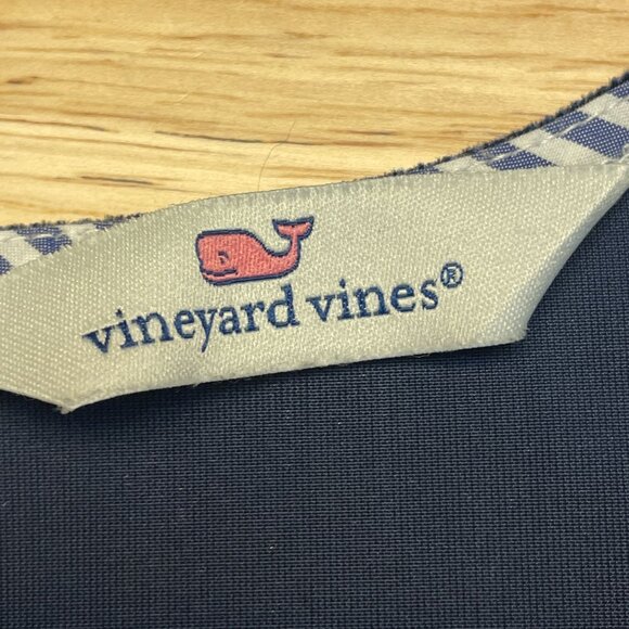 Vineyard Vines Womens Velvet Sleeveless Top Size S Blue Holiday Party Preppy - Picture 10 of 12